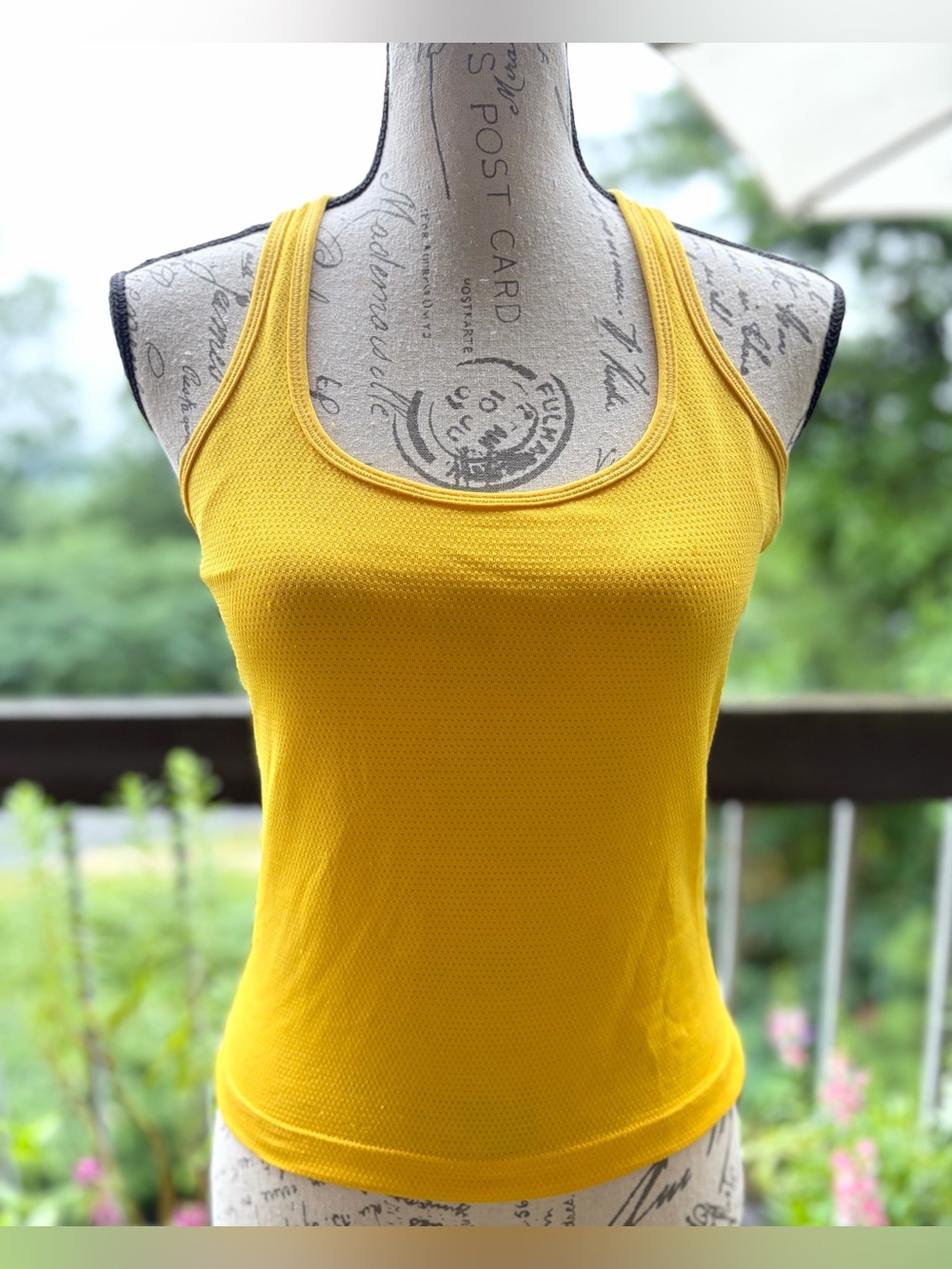 Nike Dri-FIT Racerback Tank Top with Built-In Bra - Golden Yellow
Size Medium
